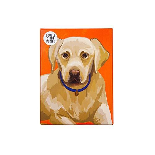 Talking Tables 100-delige oranje dubbelzijdige labrador puzzel en poster | Geïllustreerde huisdieren, dieren | Voor kinderen, volwassenen, hondenliefhebber, verjaardag, Kerstmis