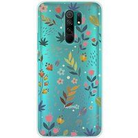 Xiaomi Redmi 9 Fleurs colorees bedrukt siliconen hoesje