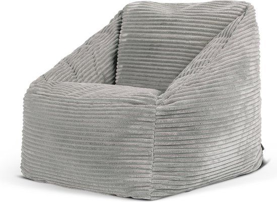 icon "Morgan" Corduroy Kinderzitzak - Grijs - Met rugleuning