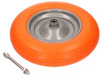 KOTARBAU® Kruiwagenwiel 3.25-8 versterkte Polyurethanbanden Ø 360 mm 170 kg compleet wiel met as