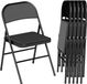 HOMCOM Ensemble de 6 chaises pliantes - Noir - Revêtement synthétique - 45x46x78cm