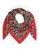 Zwillingsherz Sjaal beige / rood / zwart