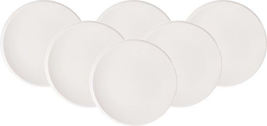 Villeroy & Boch Newmoon Ontbijtborden - Set van 6 - 24 cm - Wit