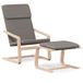 Syfax Relaxstoel met voetenbank stof taupe