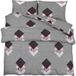 Gris Coton Ensemble De Housse De Couette 200x200 cm