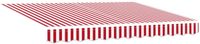 vidaXL Toldo manual con LED Rojo y Blanco 3 x 2,5 m