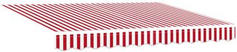 vidaXL Toldo manual con LED Rojo y Blanco 3 x 2,5 m