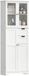 Homcom Badkamerkast (vloermodel) - MDF - 60x30x170cm - Wit