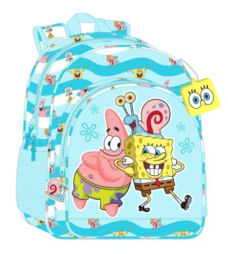 Safta - Rugzak met 33 cm adapter. Spons mbob Stay Positive 33 x 42 x 14 cm, meerkleurig (612291180)