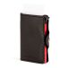 Moneyhold Portemonnee pour dames et messieurs, portefeuille, porte-cartes et organisateur d'argent, blocage RFID, également avec compartiment à monnaie, 2 - Carbon Noir/Rouge, (B) - Avec Portefeuille