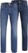 JACK & JONES JJICLARK JJORIGINAL SQ 260/223 2PK MP Heren Jeans Blauw Denim Katoen Slim Fit W34 X L34