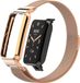 By Qubix Qubix Milanese loop bandje met case - Champagne goud - Geschikt voor Xiaomi Smart Band 7 Pro / Mi Band 7 Pro