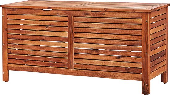 Beliani RIVIERA - Kussenbox - Donkere houtkleur - Acaciahout