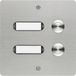 Grothe 55502 Belknop avec plaque nominative Acier inoxydable V2A