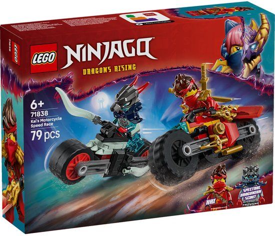 LEGO NINJAGO Kai's Motorrace Bouwpakket voor Kinderen - 71838