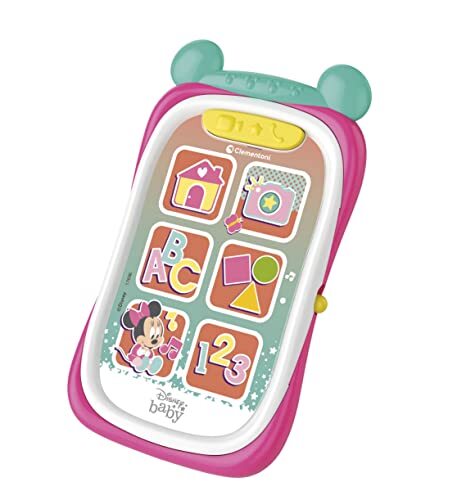 Clementoni Disney Baby Minnie telefoonspeelgoed voor kinderen 9 maanden, eerste smartphone, elektronisch leerspel (Italiaanse versie), meerkleurig, 17696