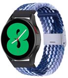 By Qubix - Braided nylon bandje - Blauw gemêleerd - Geschikt voor Xiaomi Redmi Watch 5 Active / Redmi Watch 5 Lite