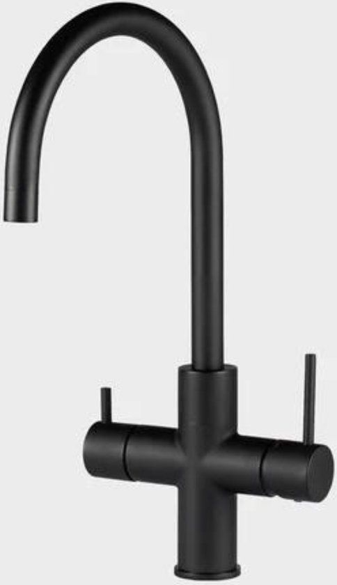 Unito ACE 3 in 1 kokend water kraan - keukenkraan + boiler - C-uitloop - Mat Zwart