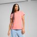 PUMA ESS ELEVATED rib T-shirt voor Dames, Roze, Maat XL