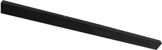 Zwarte plafondplaat 150 x 8 cm - Zonder gaten - Incl. 5x trekontlasters