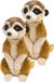 Wild Republic 2x stuks pluche stokstaartje knuffels 30 cm