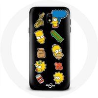 Maniacase Hoesje voor Samsung Galaxy S4 The Simpsons zwarte achtergrond stickers