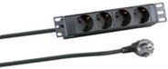 EFB-Elektronik 10 1HE prise 4xCEE 7/3 sans - Aluminium - Sw - Interrupteur