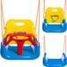 COIL Balançoire enfant 3-en-1 - Balançoire de jardin pour 6 mois à 5 ans - Balançoire évolutive – Réglable et Sûre - bleu-jaune