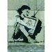 Homemania Muurfoto, geïnspireerd door Auteurs Banksy TV-decoratie, bedrukt, digitaal, tekening, meerkleurig, hout, katoen, 50 x 70 x 3 cm