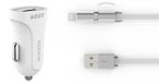 AUTO T Laadset 12/24V voor auto, met oplader en 2-in-1 micro-USB/iPhone kabel