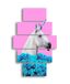 Homemania Eenhoorn-afbeelding, 5 dieren, woonkamer, meerkleurig, van MDF, 95 x 0,3 x 60 cm