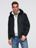 Ombre Ombre Jas - Regular Fit - Rits - Geruit Zwart S