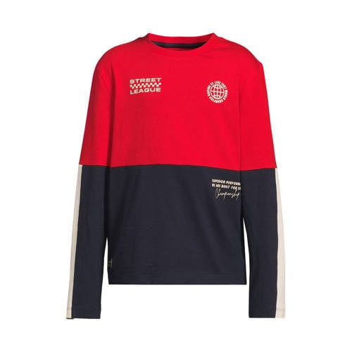 Orange Stars colourblock longsleeve met printopdruk Max multi