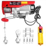 deuba Monzana Elektrische Kabbellier - 200 tot 400 kg Katrol Motor - Rood
