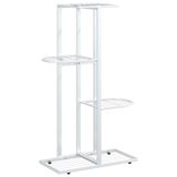 VidaXL Bloemenstandaard met 4 lagen 43x22x76 cm metaal wit