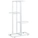 VidaXL Bloemenstandaard met 4 lagen 43x22x76 cm metaal wit