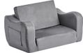 VEVOR Fauteuil enfant Mini fauteuil 2 en 1 avec accoudoirs M Pliable Gris