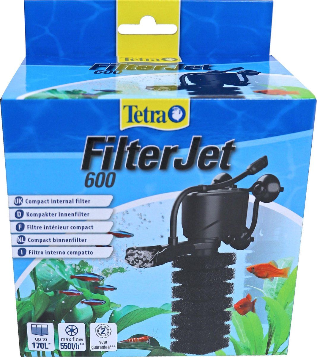 Tetra FilterJet 600 - Aquarium binnenfilter - tot 170 liter
