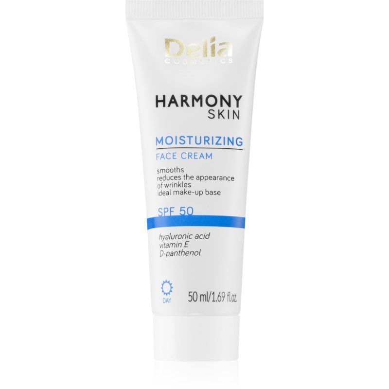 Delia Cosmetics DELIA HARMONY SKIN SPF 50 Moisturizing Cream with Sunscreen Factor - 50ml