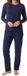 Schiesser Dames pyjama Mix & Relax Lange mouw Gestreept Blauw 4XL