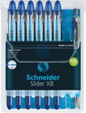 Schneider Schrijfwaren Schneider balpen - Slider Basic - XB - blauw - 6 stuks + 1x Slider Rave gratis