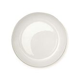 Excelsa Platinum platte bord, porselein, wit/zilveren rand, 27 x 27 x 1,5 cm