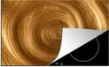 Merkloos KitchenYeah® Inductie beschermer 77x51 cm - Vortex Goudkleurig - Inductiebeschermer