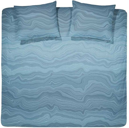 Damai Agate Dekbedovertrek - 200x200/220 - Aqua