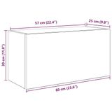 vidaXL Badkamerwandkast - 60x25x30 cm - Sonoma eikenkleurig