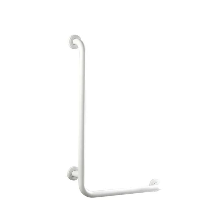 Allibert USIS handgreep hoekvorm 45° voor bad of douche - RVS - wit - 60 cm breed