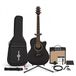 Gear4music Roundback Elektro-akoestische Gitaar, Zwart