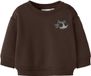 NAME IT Baby NBMPOREGON LS SWEAT BOX BRU Vesten - Maat 68 - Katoen/Elastaan - Seal Brown