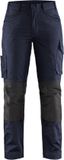 Blåkläder Dames service werkbroek met stretch 7195-1330 - Donker marineblauw/Zwart - C40