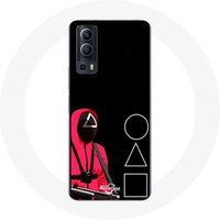 Maniacase Etui voor Vivo Y72 Inktvis Spel Masker Driehoek vierkant en Cirkel